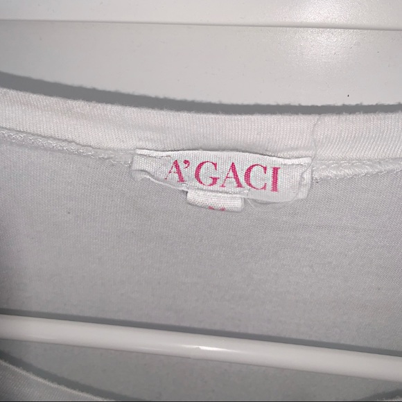 White Agaci Crop Top “Boy Bye” (size M) - Picture 4 of 4